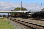 NS 5333 heads down one of the main tracks around Gibson with the bottle train